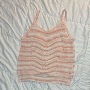 Joie Pink and Cream Striped knit tank in Medium
